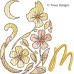 TD0007 Moonflower Cat Alphabet