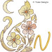 TD0007 Moonflower Cat Alphabet