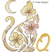 TD0007 Moonflower Cat Alphabet