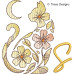 TD0007 Moonflower Cat Alphabet