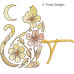 TD0007 Moonflower Cat Alphabet