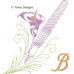 TD0010 Flowery Writing Alphabet