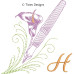 TD0010 Flowery Writing Alphabet