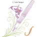 TD0010 Flowery Writing Alphabet