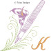 TD0010 Flowery Writing Alphabet