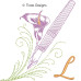 TD0010 Flowery Writing Alphabet