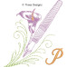 TD0010 Flowery Writing Alphabet