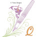 TD0010 Flowery Writing Alphabet