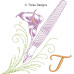 TD0010 Flowery Writing Alphabet