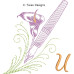 TD0010 Flowery Writing Alphabet