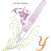 TD0010 Flowery Writing Alphabet