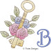 TD0020 Floral Key Alphabet