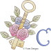 TD0020 Floral Key Alphabet