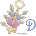 TD0020 Floral Key Alphabet