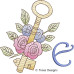 TD0020 Floral Key Alphabet