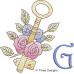 TD0020 Floral Key Alphabet
