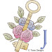 TD0020 Floral Key Alphabet