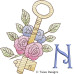 TD0020 Floral Key Alphabet