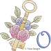 TD0020 Floral Key Alphabet