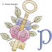 TD0020 Floral Key Alphabet