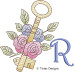 TD0020 Floral Key Alphabet