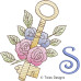 TD0020 Floral Key Alphabet