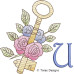 TD0020 Floral Key Alphabet