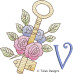 TD0020 Floral Key Alphabet