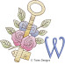 TD0020 Floral Key Alphabet