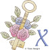 TD0020 Floral Key Alphabet