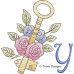TD0020 Floral Key Alphabet