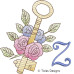 TD0020 Floral Key Alphabet