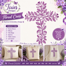 TD0023 Floral Cross