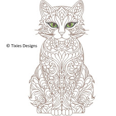 TD0096 Zentangle Cat
