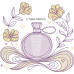 TD0115 Floral Perfume Bottle
