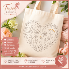 TD0133 Floral Heart