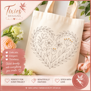 TD0133 Floral Heart