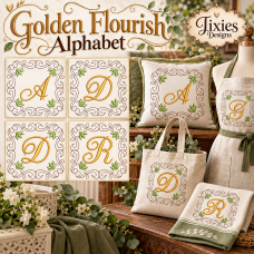 TD0188 Golden Flourish Alphabet
